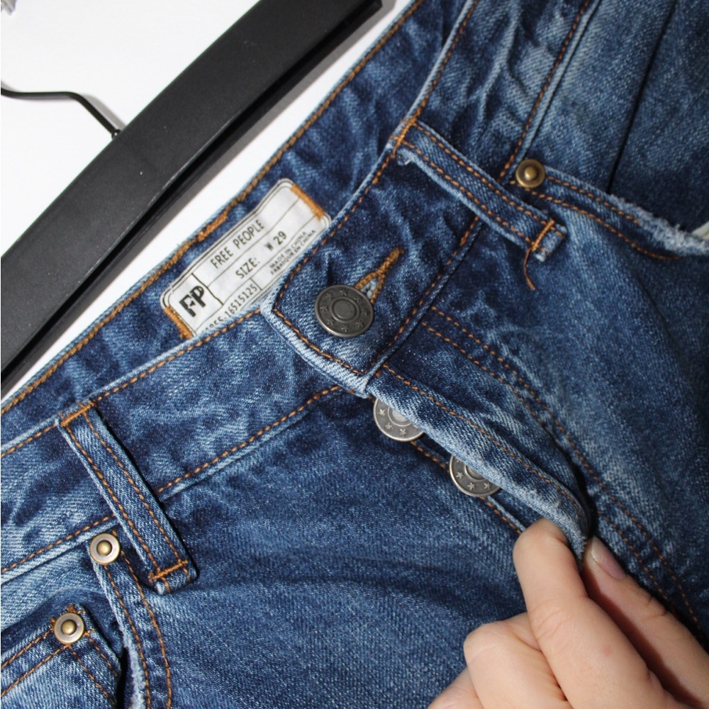 Free People Indigo Denim Pants